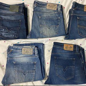 Lot of 5 Mens Diesel Larkee 34X32 Regular Straight